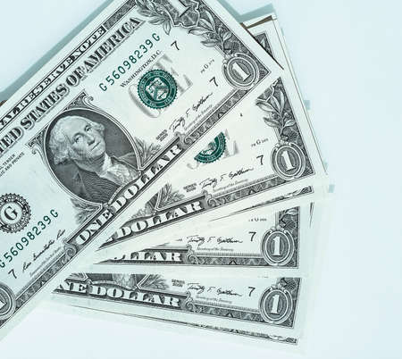 Dollar banknotes 1 Dollar currency of the United Statesの写真素材