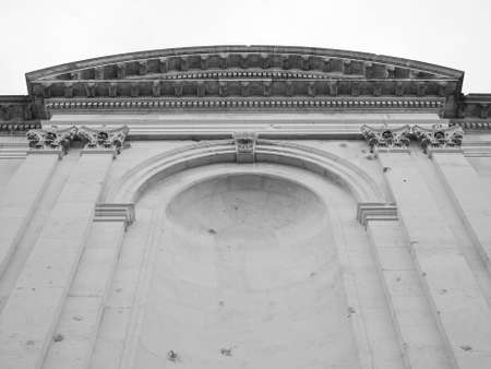 Tate Britain art gallery in London, UK in black and whiteのeditorial素材