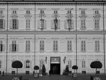 TURIN, ITALY - DECEMBER 16, 2015: Palazzo Reale meaning Royal Palaceのeditorial素材
