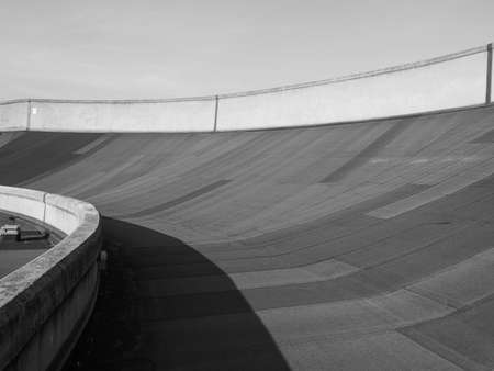 TURIN, ITALY - DECEMBER 16, 2015: Roof top race track at Lingotto former Fiat car factoryのeditorial素材