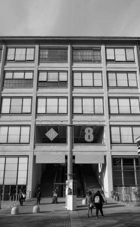 TURIN, ITALY - DECEMBER 16, 2015: The Lingotto centre designed by Matte Trucco in 1919 as a Fiat car factory isand is now a conference and business centre restored by Renzo Pianoのeditorial素材