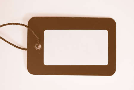 A paper tag or label or sticker vintage