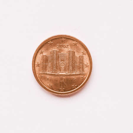 Currency of Europe 1 cent coin from Italy vintage
