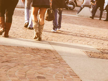 La Movida - young people in the city centre vintageの写真素材