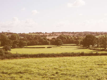 English countryside in Tanworth in Arden Warwickshire, UK vintageの写真素材