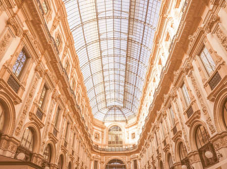 MILAN, ITALY - MARCH 28, 2015: The Galleria Vittorio Emanuele II has been recently restored for the...