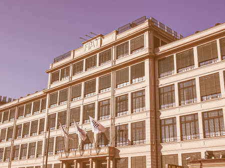 TURIN, ITALY - JANUARY 24, 2014: The Fiat Lingotto car factory designed by Trucco in 1916 was the...