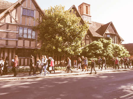 STRATFORD UPON AVON, UK - SEPTEMBER 26, 2015: Halls Croft is the house of Shakespeare sister vintageのeditorial素材