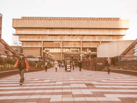 BIRMINGHAM, UK - SEPTEMBER 24, 2015: Birmingham Central Library iconic masterpiece of New Brutalism designed by John Madin in 1974 is now threated of demolition vintageのeditorial素材