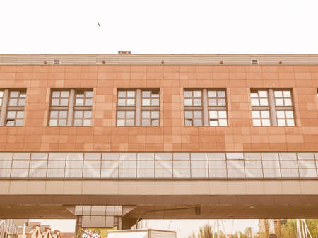 TURIN, ITALY - APRIL 03, 2014: The Turin Politechnic school buildings aka Politecnico di Torino vintageのeditorial素材