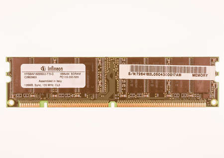 LONDON, UK - AUGUST 20, 2015: Personal Computer RAM meaning Random Access Memory vintage
