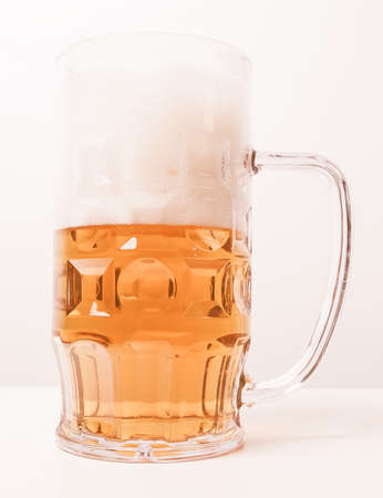 A large glass of German lager beer vintageの写真素材