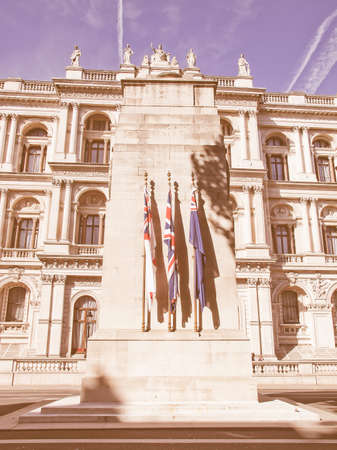 Cenotaph to commemorate the deads of all wars, London, UK vintageのeditorial素材