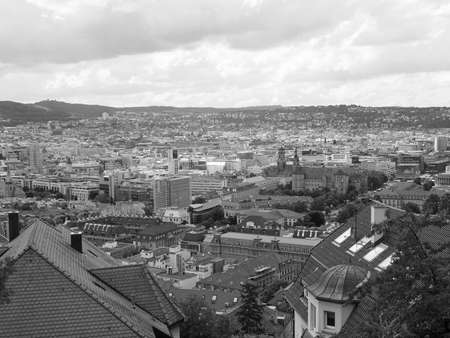 View of the city of Stuttgart in Germanyの写真素材