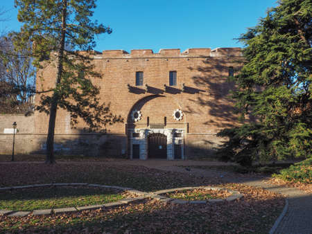 La Cittadella ancient military barracks now decommissioned and turned into Museo Nazionale Di Artiglieria meaning National Museum of Artillery in Turin, Italyのeditorial素材