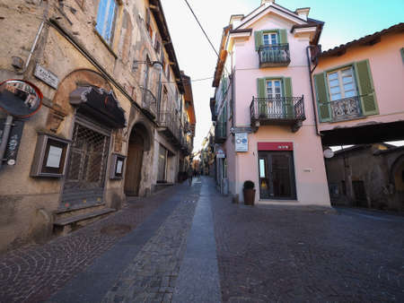 RIVOLI, ITALY - CIRCA MARCH 2016: View of the historical city centre of Rivoli old city