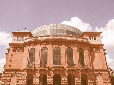 Mainzer Staatstheater national theatre in Mainz Germany vintageのeditorial素材