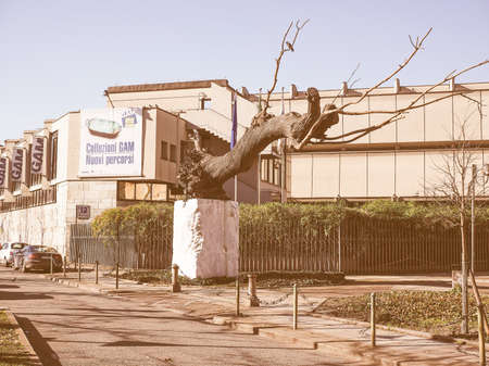 TURIN, ITALY - FEBRUARY 25, 2015: The GAM Galleria Arte Moderna e Contemporanea meaning Gallery of modern and contemporary art is the oldest and largest art gallery in Turin vintageのeditorial素材