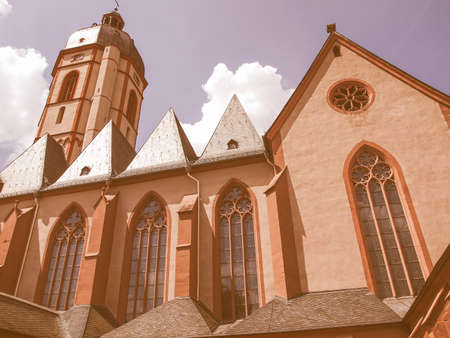 St Stephan church in Mainz in Germany vintageの写真素材