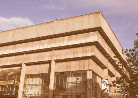 BIRMINGHAM, UK - SEPTEMBER 25, 2015: Birmingham Central Library iconic masterpiece of New Brutalism designed by John Madin in 1974 is now threated of demolition vintageのeditorial素材