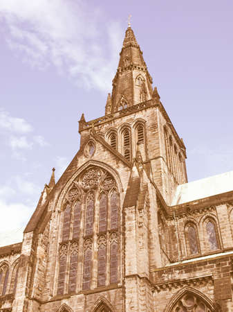 Glasgow cathedral aka High Kirk of Glasgow or St Kentigern or St Mungo vintageの写真素材