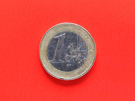 One Euro coin currency of the European Union