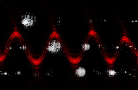 Abstract light blur useful as a background - red sine wave