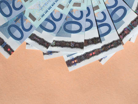 Twenty Euro banknotes currency of the European Union