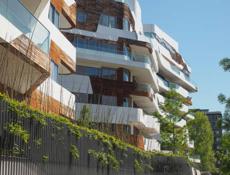 MILAN, ITALY - CIRCA APRIL 2016: CityLife Milano residential complex designed by Zaha Hadid...
