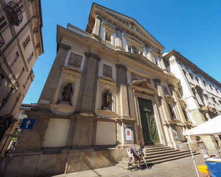TURIN, ITALY - CIRCA MAY 2016: Chiesa dei Santi Martiri (meaning Holy Martyrs church)のeditorial素材