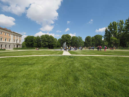 TURIN, ITALY - CIRCA APRIL 2016: Giardini Reali, meaning Royal Gardensのeditorial素材