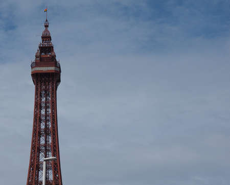 BLACKPOOL, UK - CIRCA JUNE 2016: Blackpool Tower on Blackpool Pleasure Beach resort amusement park on the Fylde coastのeditorial素材
