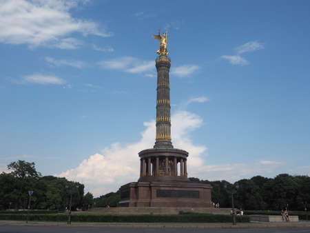 BERLIN, GERMANY - CIRCA JUNE 2016: Angel statue aka Siegessaeule (meaning Victory Column) in...