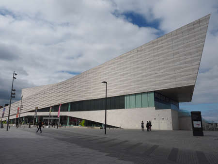 LIVERPOOL, UK - CIRCA JUNE 2016: The Museum of Liverpool designed by Danish architects 3XN at Pier Head part of Liverpool Maritime Mercantile Cityのeditorial素材