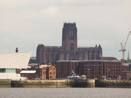 LIVERPOOL, UK - CIRCA JUNE 2016: Liverpool Cathedral aka Cathedral Church of Christ or Cathedral Church of the Risen Christ on St James Mountのeditorial素材