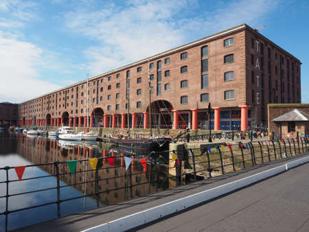 LIVERPOOL, UK - CIRCA JUNE 2016: The Albert Dock complex of dock buildings and warehouses