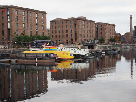 LIVERPOOL, UK - CIRCA JUNE 2016: The Albert Dock complex of dock buildings and warehousesのeditorial素材