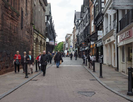CHESTER, UK - CIRCA JUNE 2016: View of the old city centreのeditorial素材