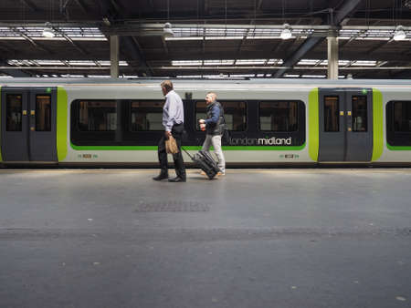 LONDON, UK - CIRCA JUNE 2016: London Midland train at London Euston train stationのeditorial素材