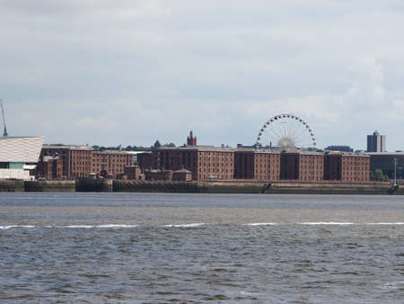 LIVERPOOL, UK - CIRCA JUNE 2016: Skyline view of the waterfront on River Merseyのeditorial素材
