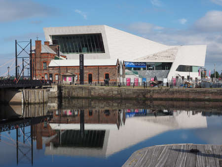 LIVERPOOL, UK - CIRCA JUNE 2016: The Museum of Liverpool designed by Danish architects 3XN at Pier Head part of Liverpool Maritime Mercantile Cityのeditorial素材