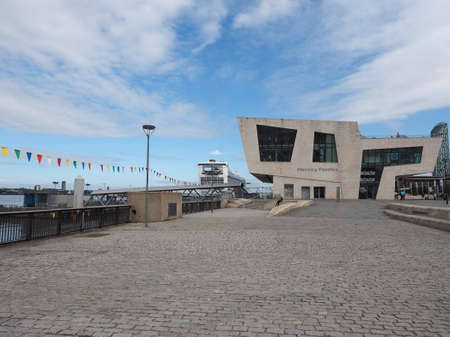 LIVERPOOL, UK - CIRCA JUNE 2016: Pier Head terminal of the Mersey Ferries service operating on the River Merseyのeditorial素材