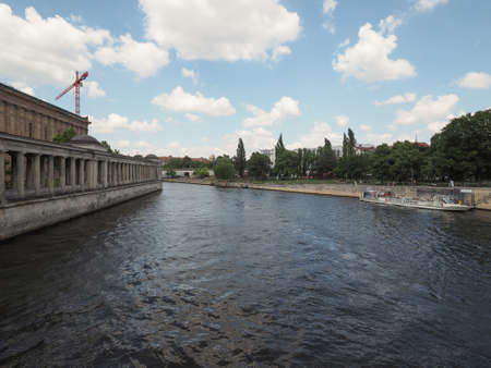BERLIN, GERMANY - CIRCA JUNE 2016: Boat on River Spree