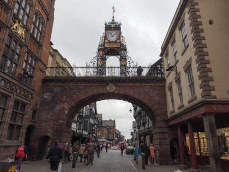 CHESTER, UK - CIRCA JUNE 2016: View of the old city centre