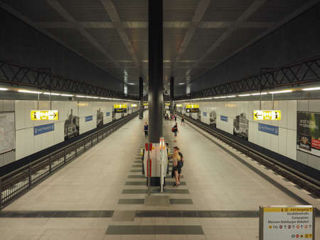 BERLIN, GERMANY - CIRCA JUNE 2016: Hauptbahnhof (meaning Central Station) subway station