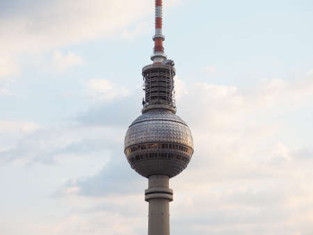 BERLIN, GERMANY - CIRCA JUNE 2016: Fernsehturm (meaning Television tower) in Alexanderplatzのeditorial素材