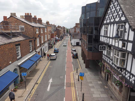 CHESTER, UK - CIRCA JUNE 2016: View of the old city centreのeditorial素材