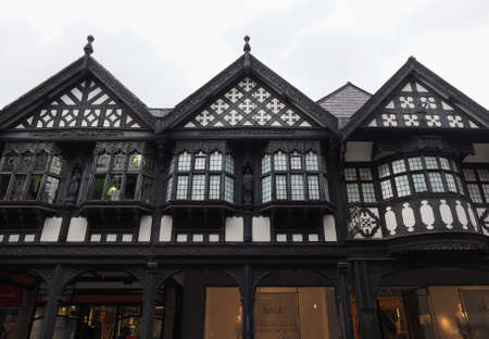 CHESTER, UK - CIRCA JUNE 2016: Medieval Chester Rowsのeditorial素材