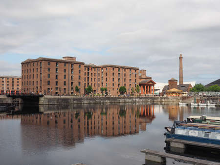 LIVERPOOL, UK - CIRCA JUNE 2016: The Albert Dock complex of dock buildings and warehousesのeditorial素材