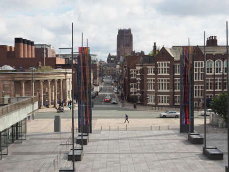LIVERPOOL, UK - CIRCA JUNE 2016: View of the city of Liverpoolのeditorial素材